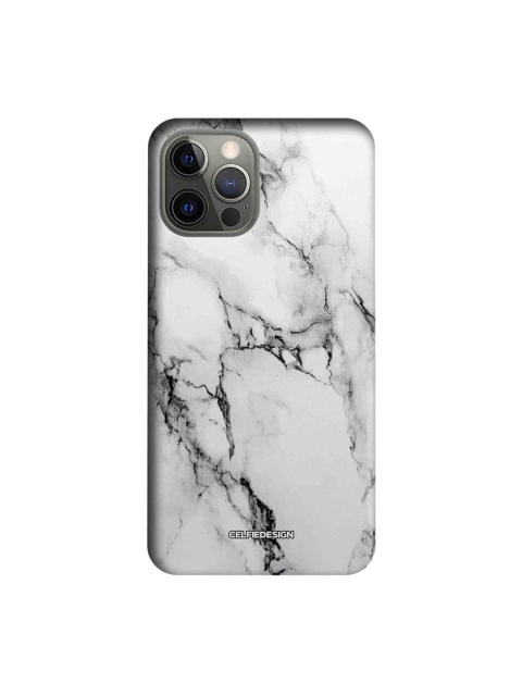 

CelfieDesign White & Grey Marble Luna iPhone 12 Pro Slim Back Case