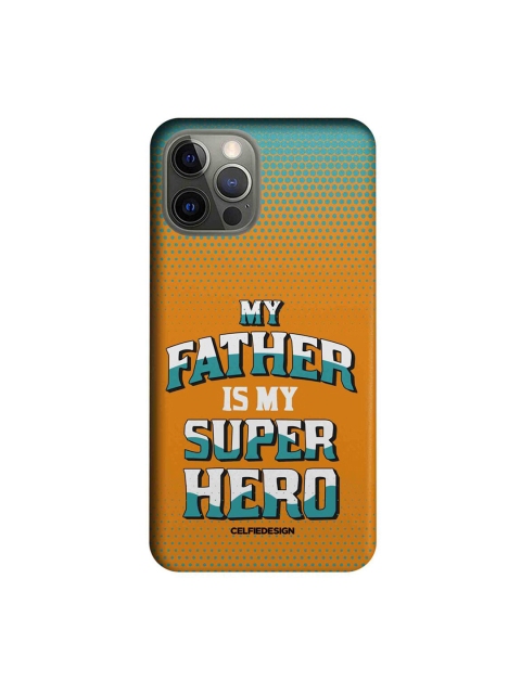 

CelfieDesign Orange & Blue My Father My Superhero iPhone 12 Pro Slim Back Case