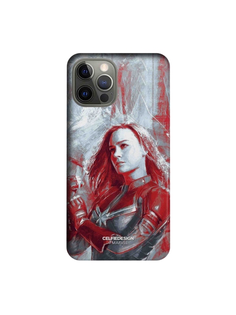 

CelfieDesign Red & White Charcoal Art Capt Marvel iPhone 12 Pro Slim Back Case