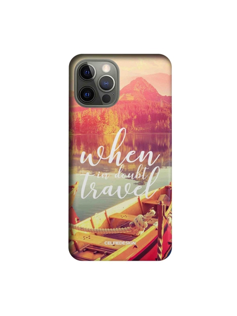 

CelfieDesign Red & White When in Doubt Travel iPhone 12 Pro Slim Back Case