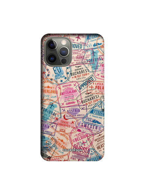 

CelfieDesign Beige & Blue Immigration Stamps iPhone 12 Pro Slim Back Case
