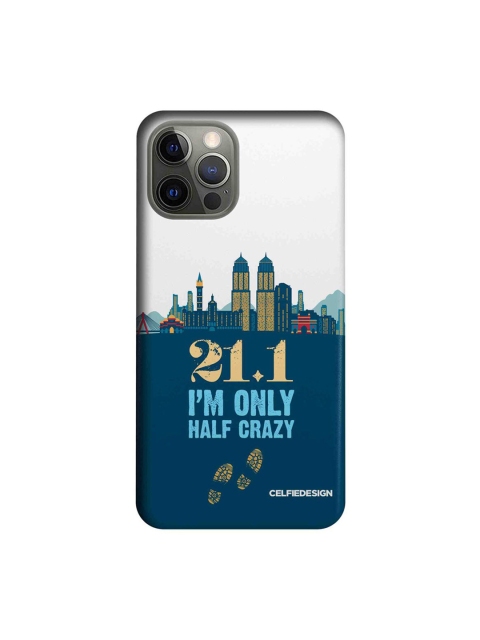 

CelfieDesign Blue & White Half Crazy iPhone 12 Pro Slim Back Case