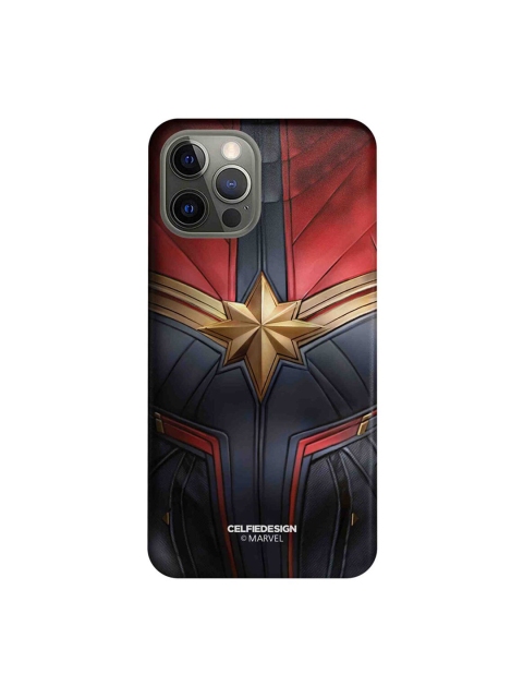 

CelfieDesign Navy Blue & Red Suit Up Captain Marvel iPhone 12 Pro Slim Back Case