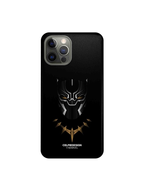

CelfieDesign Black & Gold-Toned Black Panther iPhone 12 Pro Slim Back Case