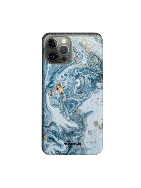 

CelfieDesign Blue & Gold-Toned Marble Macubus iPhone 12 Pro Slim Back Case