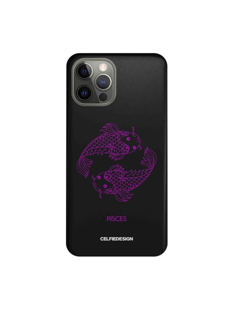 

CelfieDesign Black & Purple Pisces iPhone 12 Pro Slim Back Case