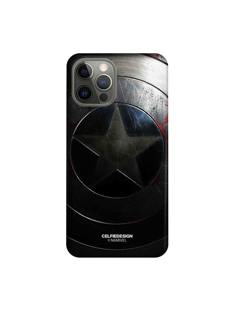 

CelfieDesign Silver & Black Rusted Captains Shield iPhone 12 Pro Slim Back Case