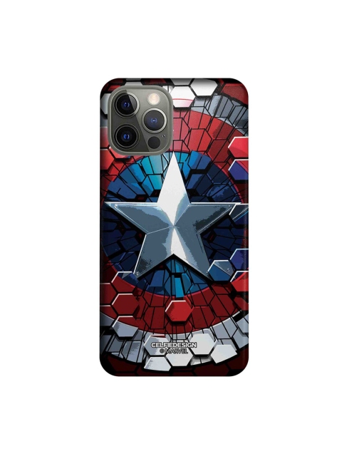 

CelfieDesign Silver-Toned & Blue Captain America iPhone 12 Pro Slim Back Case