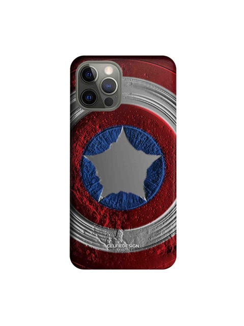 

CelfieDesign Red & Silver-Toned Captain America iPhone 12 Pro Slim Back Case