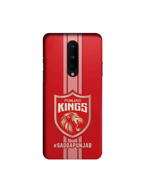 

CelfieDesign Red & White Punjab Kings Stripes Plastic OnePlus 8 Slim Back Case