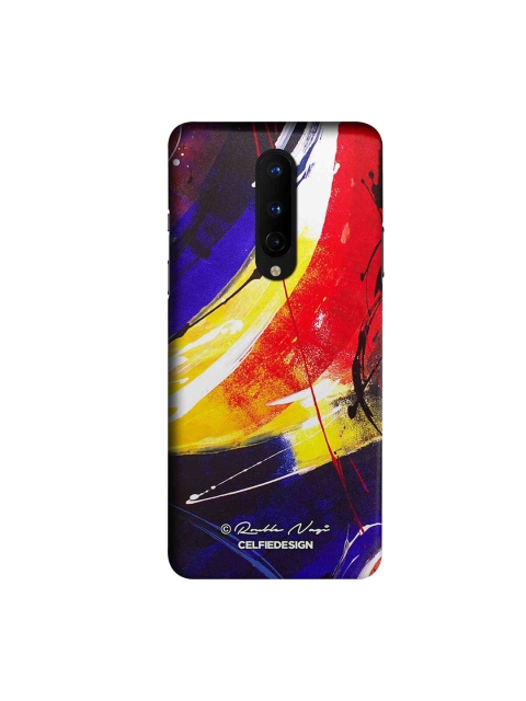 

CelfieDesign Blue & Red Abstract Printed OnePlus 8 Slim Back Case