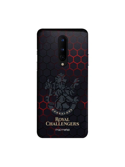 

CelfieDesign Black & Grey RCB Hex Pattern Plastic OnePlus 8 Slim Back Case
