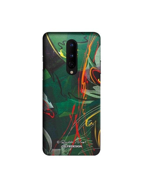 

CelfieDesign Green & Orange Printed Plastic OnePlus 8 Slim Back Case