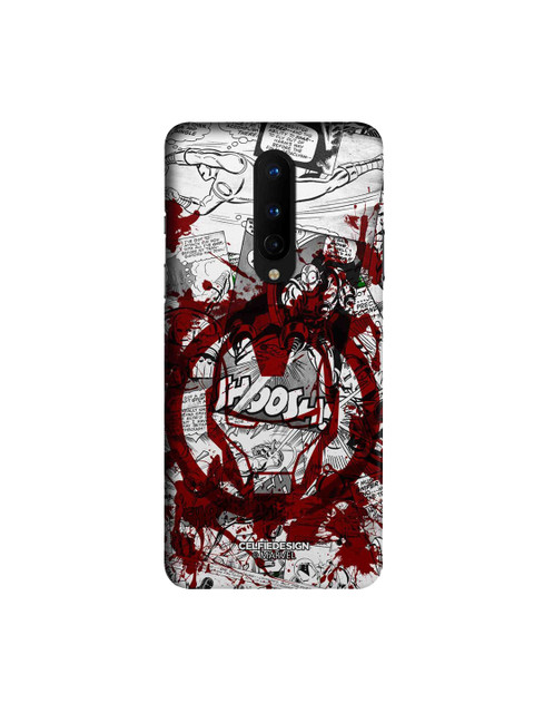 

CelfieDesign White & Brown Splash Out Ironman OnePlus 8 Slim Back Case