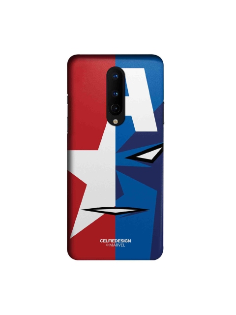 

CelfieDesign Red & Blue Face Focus Captain America OnePlus 8 Slim Back Case
