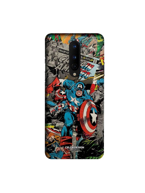 

CelfieDesign Grey & Blue Comic Captain America OnePlus 8 Slim Back Case