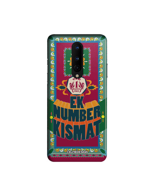 

CelfieDesign Maroon & Green Ek Number Kismat OnePlus 8 Slim Back Case