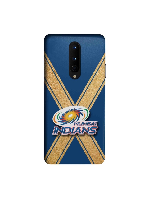 

CelfieDesign Blue & Gold-Toned Mumbai Indians Crest OnePlus 8 Slim Back Case