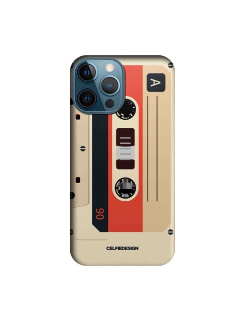 

CelfieDesign Beige & Red Casette iPhone 12 Pro Max Slim Back Case