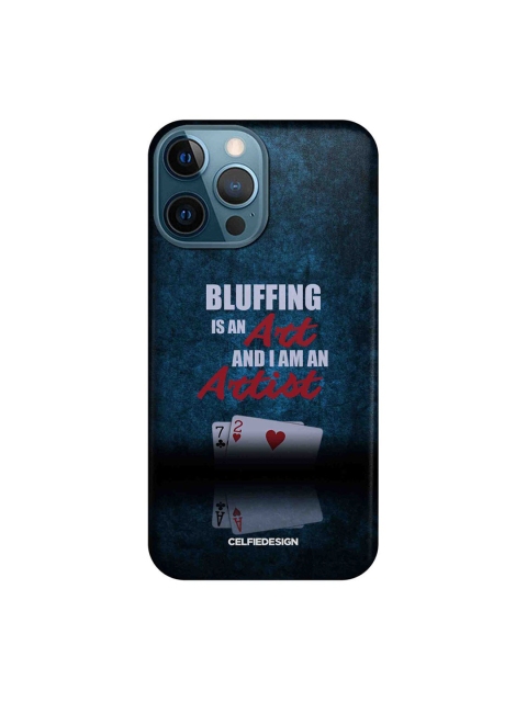 

CelfieDesign Blue & White Art of Bluffing iPhone 12 Pro Max Back Case