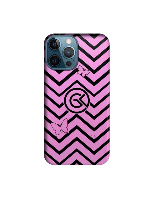 

CelfieDesign Pink & Black Waves iPhone 12 Pro Max Slim Back Case