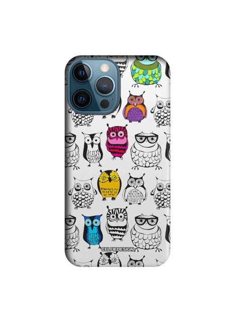 

CelfieDesign Multi-Coloured Owl Art iPhone 12 Pro Max Back Case