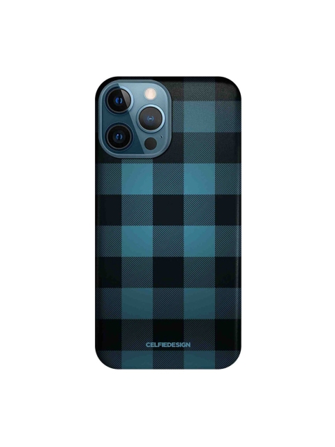 

CelfieDesign Blue & Black Checkmate iPhone 12 Pro Max Slim Back Case