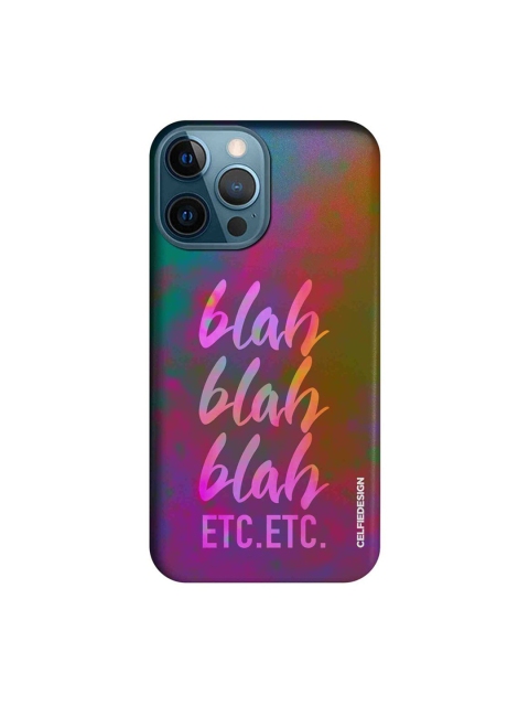 

CelfieDesign Pink & Green Blah Blah Printed iPhone 12 Pro Max Slim Back Case