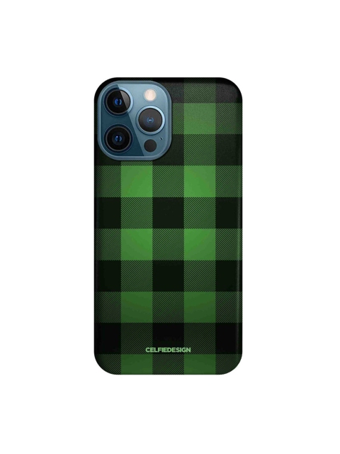 

CelfieDesign Green & Black Checkmate Printed iPhone 12 Pro Max Slim Back Case