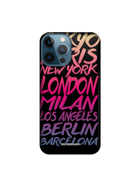 

CelfieDesign Black & Pink Fashion Cities Plastic iPhone 12 Pro Max Slim Back Case