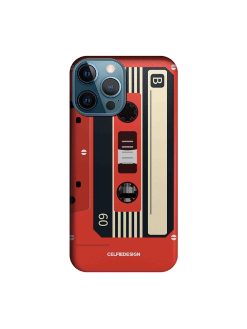 

CelfieDesign Casette iPhone 12 Pro Max Slim Back Case, Red