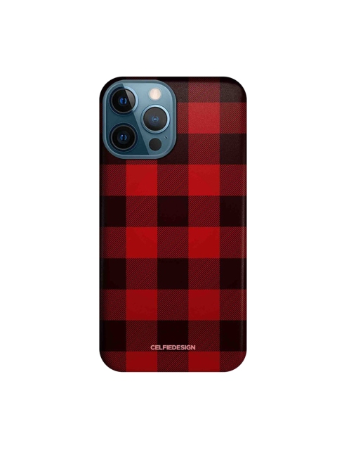 

CelfieDesign Red & Black Checkmate iPhone 12 Pro Max Slim Back Case