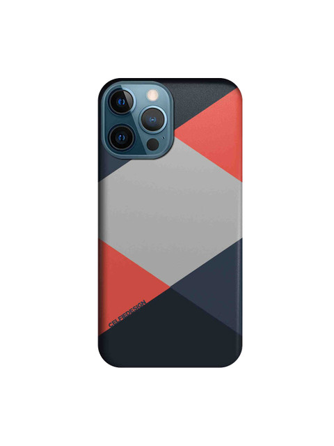 

CelfieDesign Grey & Black Criss Cross Printed iPhone 12 Pro Max Slim Back Case