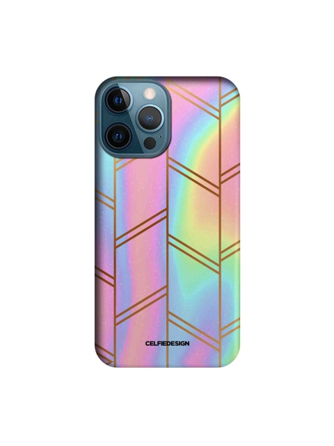 

CelfieDesign Multi-Colored Rainbow Galaxy iPhone 12 Pro Max Slim Back Case