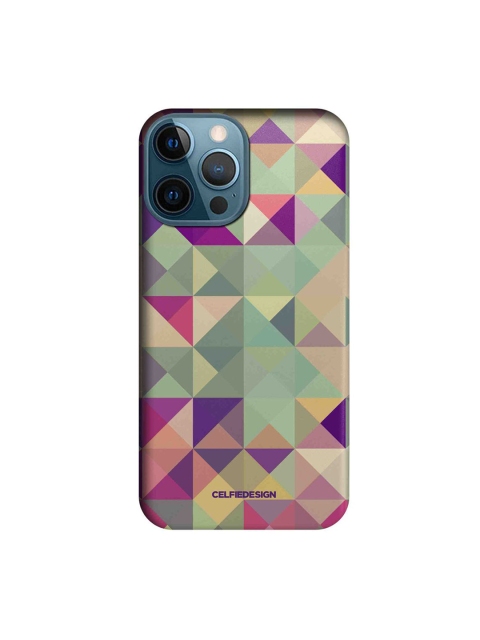 

CelfieDesign Green & Purple Printed Plastic iPhone 12 Pro Max Slim Back Case