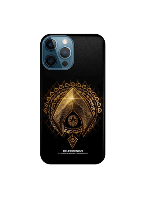 

CelfieDesign Black & Gold-Toned Aquaman Logo Printed iPhone 12 Pro Max Slim Back Case