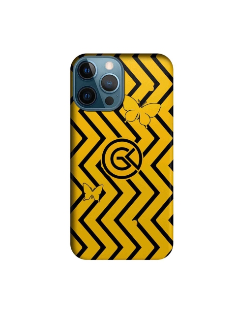 

CelfieDesign Yellow & Black Bolt Printed iPhone 12 Pro Max Slim Back Case