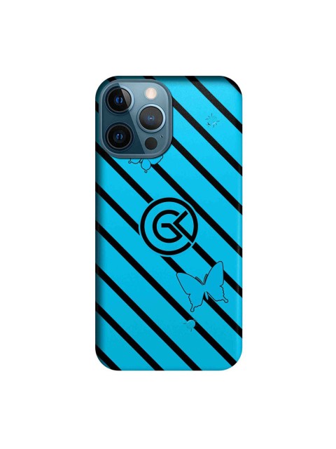 

CelfieDesign Blue & Black Printed Plastic iPhone 12 Pro Max Slim Back Case