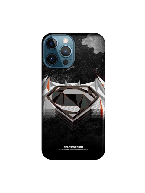 

CelfieDesign Black & Grey Men of Steel Printed iPhone 12 Pro Max Slim Back Case