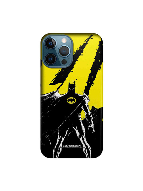 

CelfieDesign Black & Yellow Bat On The Lookout Printed iPhone 12 Pro Max Slim Back Case