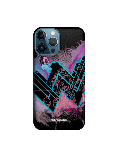 

CelfieDesign Black & Blue Wonder Woman Splash iPhone 12 Pro Max Slim Back Case