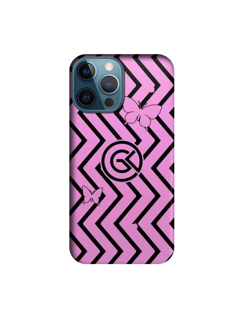 

CelfieDesign Pink & Black Bolt iPhone 12 Pro Max Slim Back Case