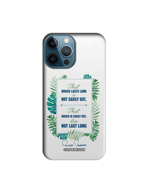 

CelfieDesign White & Green Inspirational iPhone 12 Pro Max Slim Back Case