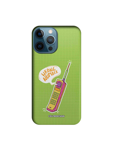 

CelfieDesign Green & White Handset Printed iPhone 12 Pro Max Slim Back Case
