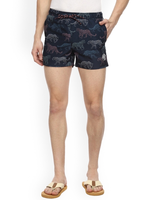 

Original Penguin Men Navy Blue Cotton Printed Shorts