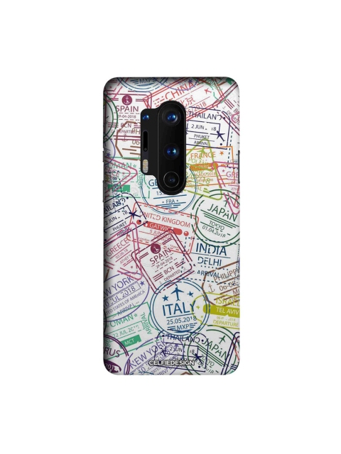 

CelfieDesign White Immigration Stamps Classic Slim Case for OnePlus 8 Pro