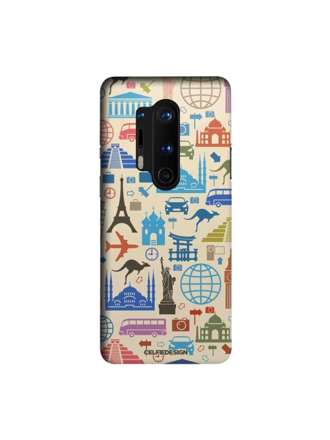 

CelfieDesign Cream-Coloured Travel Lover Slim Case for OnePlus 8 Pro