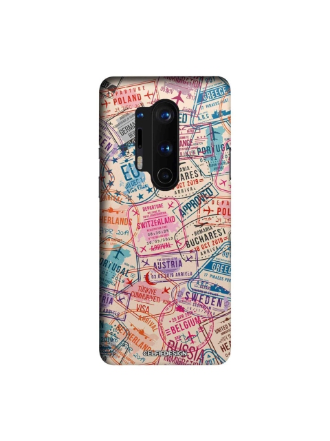 

CelfieDesign Beige Immigration Stamps Slim Case for OnePlus 8 Pro