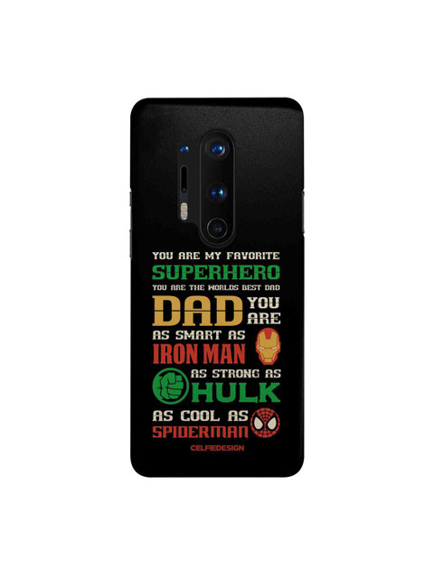 

CelfieDesign Black Superhero Dad Slim Case for OnePlus 8 Pro