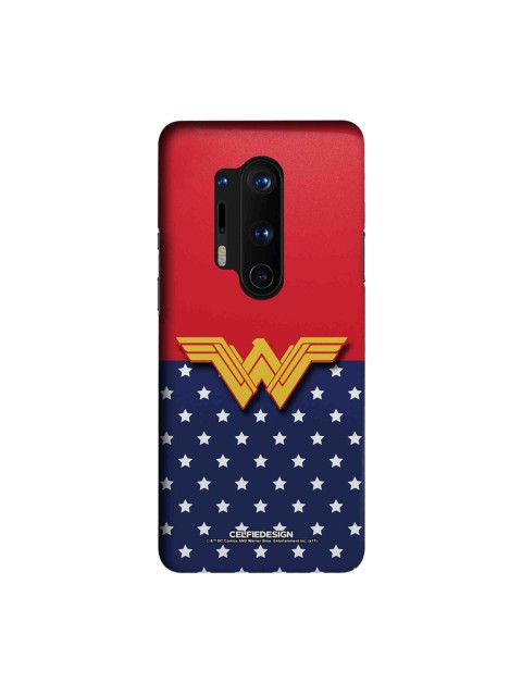 

CelfieDesign Red & Black Classic Wonder Woman Logo OnePlus 8 Pro Slim Back Case